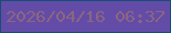 文字の大きさ：4、枠の色：184f75、背景の色：634ca8、文字の色：8b667f 無料ブログパーツのブログ時計