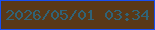 文字の大きさ：3、枠の色：184ff2、背景の色：593818、文字の色：306377 無料ブログパーツのブログ時計