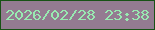 文字の大きさ：5、枠の色：185215、背景の色：947b91、文字の色：98eab1 無料ブログパーツのブログ時計