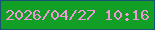 文字の大きさ：2、枠の色：185375、背景の色：11a025、文字の色：ef98d7 無料ブログパーツのブログ時計
