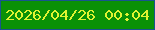 文字の大きさ：2、枠の色：18548f、背景の色：0a9106、文字の色：e1f332 無料ブログパーツのブログ時計