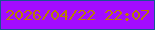 文字の大きさ：2、枠の色：185495、背景の色：a30cff、文字の色：b87e01 無料ブログパーツのブログ時計