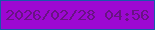 文字の大きさ：4、枠の色：1858ab、背景の色：9d08d2、文字の色：691384 無料ブログパーツのブログ時計