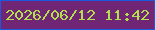 文字の大きさ：4、枠の色：1859df、背景の色：702575、文字の色：b3de4f 無料ブログパーツのブログ時計