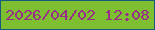文字の大きさ：3、枠の色：185a7e、背景の色：7dbf30、文字の色：992b89 無料ブログパーツのブログ時計