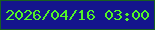 文字の大きさ：5、枠の色：185f20、背景の色：14158d、文字の色：51f328 無料ブログパーツのブログ時計