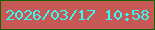 文字の大きさ：4、枠の色：186004、背景の色：c65956、文字の色：36fbf2 無料ブログパーツのブログ時計