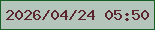 文字の大きさ：4、枠の色：186024、背景の色：b4c5bb、文字の色：5c262e 無料ブログパーツのブログ時計