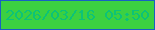 文字の大きさ：5、枠の色：1860c3、背景の色：3cd041、文字の色：0cc377 無料ブログパーツのブログ時計
