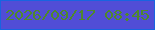 文字の大きさ：3、枠の色：1864e0、背景の色：514dd6、文字の色：4f882c 無料ブログパーツのブログ時計