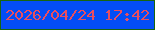 文字の大きさ：5、枠の色：18650e、背景の色：044df6、文字の色：ea4e5f 無料ブログパーツのブログ時計