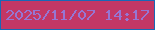 文字の大きさ：4、枠の色：1868b6、背景の色：c33765、文字の色：9676d3 無料ブログパーツのブログ時計