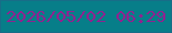 文字の大きさ：2、枠の色：186d88、背景の色：077e89、文字の色：8f2390 無料ブログパーツのブログ時計