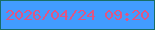 文字の大きさ：4、枠の色：186e66、背景の色：429cff、文字の色：df5684 無料ブログパーツのブログ時計