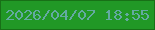 文字の大きさ：5、枠の色：187017、背景の色：219826、文字の色：63aaa1 無料ブログパーツのブログ時計
