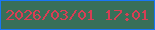 文字の大きさ：2、枠の色：1876f6、背景の色：386f59、文字の色：d83e54 無料ブログパーツのブログ時計