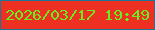 文字の大きさ：4、枠の色：187799、背景の色：ee3023、文字の色：68ee1e 無料ブログパーツのブログ時計