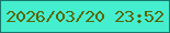 文字の大きさ：4、枠の色：18786b、背景の色：45eecf、文字の色：586605 無料ブログパーツのブログ時計