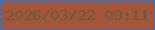 文字の大きさ：1、枠の色：1879e8、背景の色：a65539、文字の色：645d43 無料ブログパーツのブログ時計