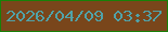 文字の大きさ：2、枠の色：188008、背景の色：79461b、文字の色：50a2a8 無料ブログパーツのブログ時計