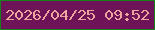 文字の大きさ：5、枠の色：18801b、背景の色：6f1358、文字の色：eda49f 無料ブログパーツのブログ時計