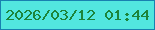 文字の大きさ：2、枠の色：1881b0、背景の色：52e7df、文字の色：1c843a 無料ブログパーツのブログ時計