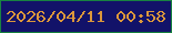 文字の大きさ：3、枠の色：188241、背景の色：121269、文字の色：db973b 無料ブログパーツのブログ時計