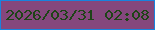 文字の大きさ：3、枠の色：1883de、背景の色：85477d、文字の色：1e4417 無料ブログパーツのブログ時計