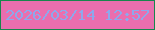 文字の大きさ：5、枠の色：18864d、背景の色：ea6eae、文字の色：8da8ec 無料ブログパーツのブログ時計