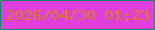 文字の大きさ：5、枠の色：18866b、背景の色：e13ede、文字の色：d77c22 無料ブログパーツのブログ時計