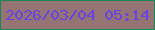 文字の大きさ：2、枠の色：188755、背景の色：947574、文字の色：6a41e6 無料ブログパーツのブログ時計