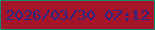 文字の大きさ：4、枠の色：188972、背景の色：a5152a、文字の色：252889 無料ブログパーツのブログ時計