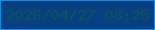 文字の大きさ：2、枠の色：1889e3、背景の色：073f80、文字の色：0f525c 無料ブログパーツのブログ時計