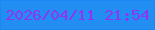 文字の大きさ：1、枠の色：1889f3、背景の色：228ef2、文字の色：8f34f0 無料ブログパーツのブログ時計