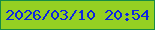 文字の大きさ：1、枠の色：188c43、背景の色：95d022、文字の色：0c25e1 無料ブログパーツのブログ時計
