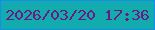 文字の大きさ：1、枠の色：188ced、背景の色：12acae、文字の色：6a1b82 無料ブログパーツのブログ時計