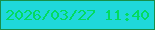 文字の大きさ：3、枠の色：188e49、背景の色：1fd8db、文字の色：02db60 無料ブログパーツのブログ時計