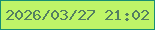 文字の大きさ：3、枠の色：188f73、背景の色：bff568、文字の色：547f61 無料ブログパーツのブログ時計