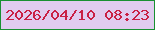 文字の大きさ：2、枠の色：189031、背景の色：e0ccef、文字の色：c92045 無料ブログパーツのブログ時計