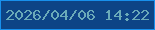 文字の大きさ：5、枠の色：1890ec、背景の色：0d4486、文字の色：6aaab9 無料ブログパーツのブログ時計
