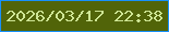 文字の大きさ：3、枠の色：1890fa、背景の色：516409、文字の色：cfe695 無料ブログパーツのブログ時計