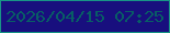 文字の大きさ：2、枠の色：189486、背景の色：180f7e、文字の色：085e65 無料ブログパーツのブログ時計