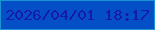 文字の大きさ：3、枠の色：1894d5、背景の色：044fc6、文字の色：1719ae 無料ブログパーツのブログ時計