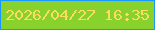 文字の大きさ：2、枠の色：1898ff、背景の色：89d22d、文字の色：fddd60 無料ブログパーツのブログ時計