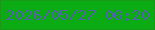 文字の大きさ：1、枠の色：189918、背景の色：0aab13、文字の色：4b66a0 無料ブログパーツのブログ時計