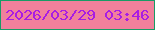 文字の大きさ：3、枠の色：189b66、背景の色：f1809c、文字の色：a81de3 無料ブログパーツのブログ時計