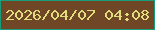 文字の大きさ：2、枠の色：189d7a、背景の色：704726、文字の色：e1dd7d 無料ブログパーツのブログ時計
