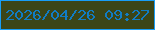 文字の大きさ：4、枠の色：189df6、背景の色：3b4517、文字の色：117cc3 無料ブログパーツのブログ時計