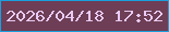 文字の大きさ：3、枠の色：18a0df、背景の色：6d3e55、文字の色：e9cbf4 無料ブログパーツのブログ時計
