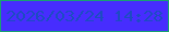 文字の大きさ：2、枠の色：18a173、背景の色：472dfe、文字の色：1c4cc2 無料ブログパーツのブログ時計